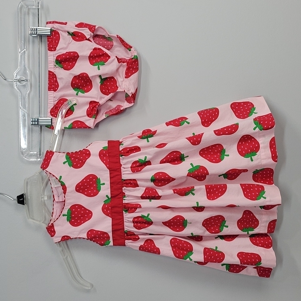 Carter's 2pc Strawberry Strawberries Dress with Diaper cover size 24 MOS